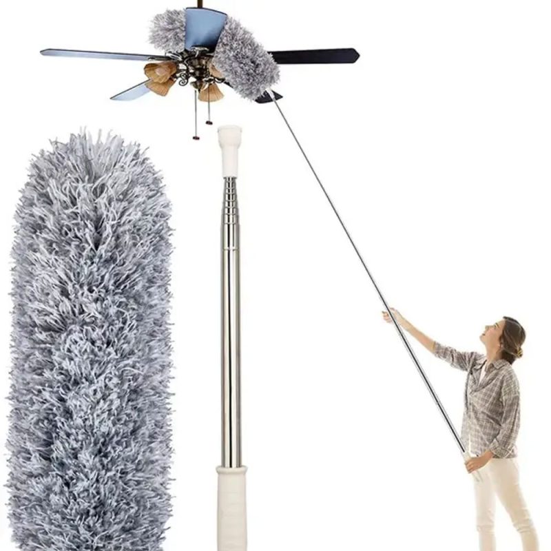 Flexible Microfiber Cleaning Duster with Long Handle for Home Use